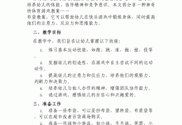 体育游戏教案和反思(体育游戏教案和反思大班)