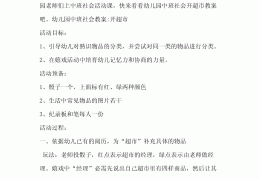 中班角色游戏菜市场教案反思(幼儿角色游戏活动教案菜市场)