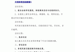 大班健康体育活动教案(大班健康领域体育活动教案)