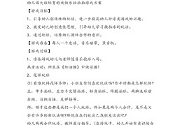 大班体育游戏设计方案及流程(大班体育游戏设计方案及流程图)