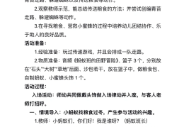 户外活动蚂蚁运粮食活动反思中班(户外活动蚂蚁运粮食活动反思中班教案)